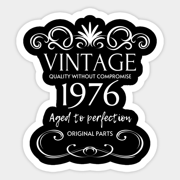 Vintage 1976 - Birthday Gift For Men Sticker by Fluen